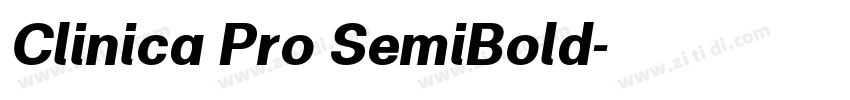 Clinica Pro SemiBold字体转换